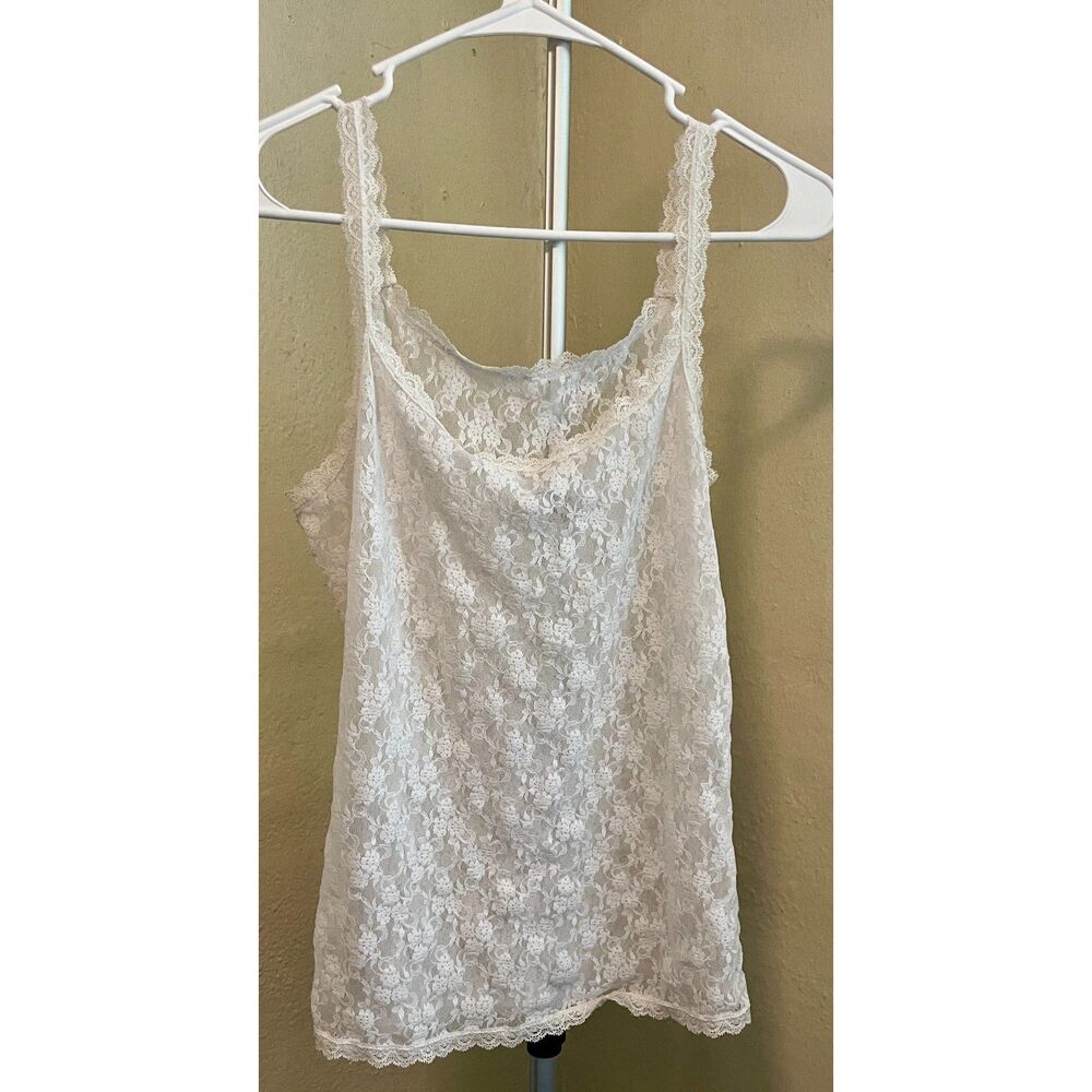 Vivien Lace Camisole White Tank Top Size 95/M
